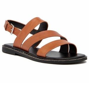 Franco Sarto Kelso Leather Sandal Brown
